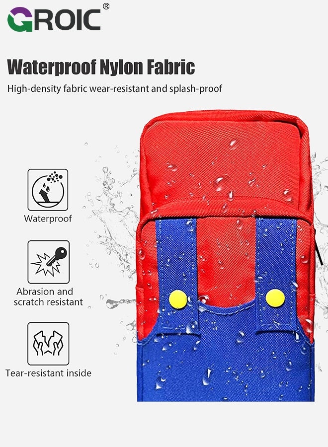 GROIC Console Storage Bag for Nintendo Switch/Lite/OLED Deck, Small Sling Portable Waterproof Backpack Carrying Crossbody Shoulder Chest Gaming Bag Case for NS SD Console Dock Joy-Cons Accessories Storage - Image 4