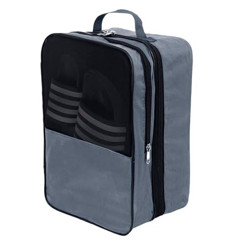 SNDIA 14 Inch Travel Shoe Bag Multipurpose Portable Travelling Shoe Storage Bag Footwear Organiser Bag (Grey-22 x 17 x 36 cm) - Image 1