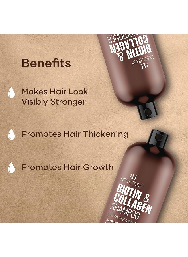 Botanic Hearth Keratin Shampoo And Conditioner Set - With Argan Oil, Collagen & Biotin - Best For Dry Damaged, Fizzy & Color Treated Hair - Hair Thickening & Sulfate Free - Made In Usa - 16 Fl Oz Each - Image 4