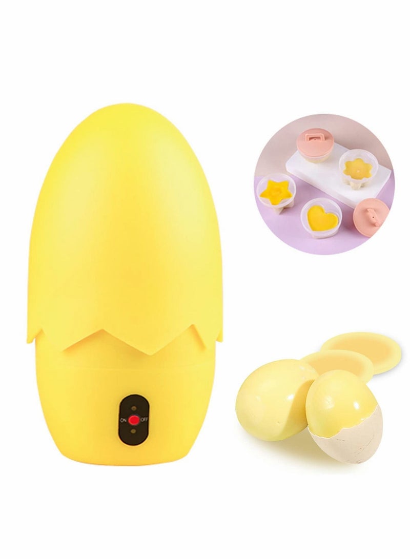 Electric Egg Whisk, White and Yolk Mixer Kitchen Cooking Baking Tool Accessories with European Charging Cable (Yellow)  - Image 1