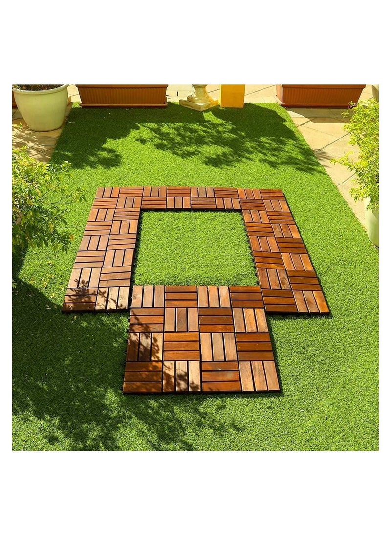 LINGWEI LINGWEI Hardwood Decorative Floor Tiles Patio Indoor Outdoor Interlocking Wooden Deck For Office Balcony Garden Home(10 pcs)  - Image 5