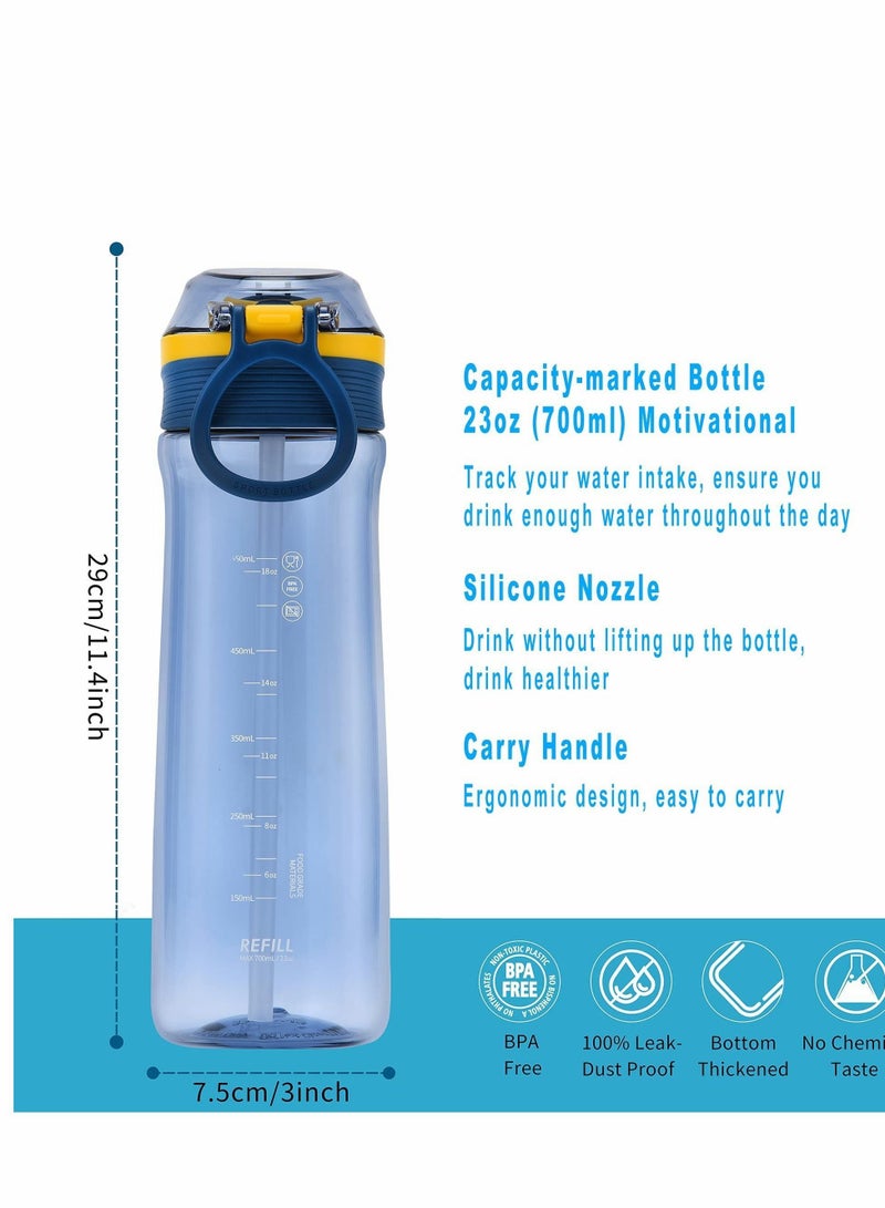 NIBEMINENT Water Bottle, Gym BPA Free Workout Bottle with Locking Flip Top Lid Leakproof Drinking Bottles BPA... - Image 4