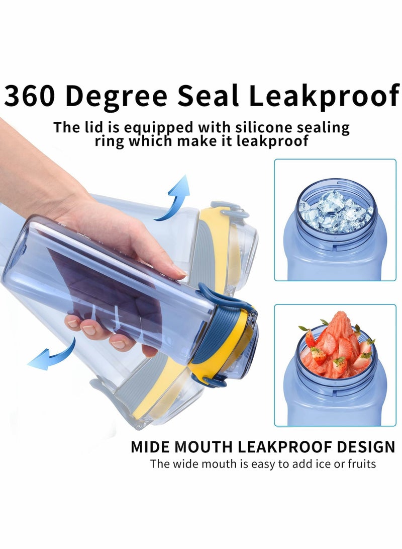 NIBEMINENT Water Bottle, Gym BPA Free Workout Bottle with Locking Flip Top Lid Leakproof Drinking Bottles BPA... - Image 3