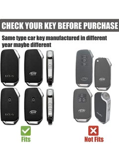 Generic Kia Key Fob Cover, Key Case Shell Compatible with Kia Cerato Ceed Forte NIRO Sorento Seltos Sportage Soul Telluride Remote Smart Key Protector (Black)  - Image 2
