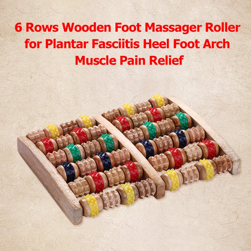 Foot Massager: 6 Rows High-Quality Wood, Deep Tissue Acupoint Massage - Unique Arc Design, Portable Massager for Home Office Travel, Users With Foot Pain Or Relaxation Needs - Image 3