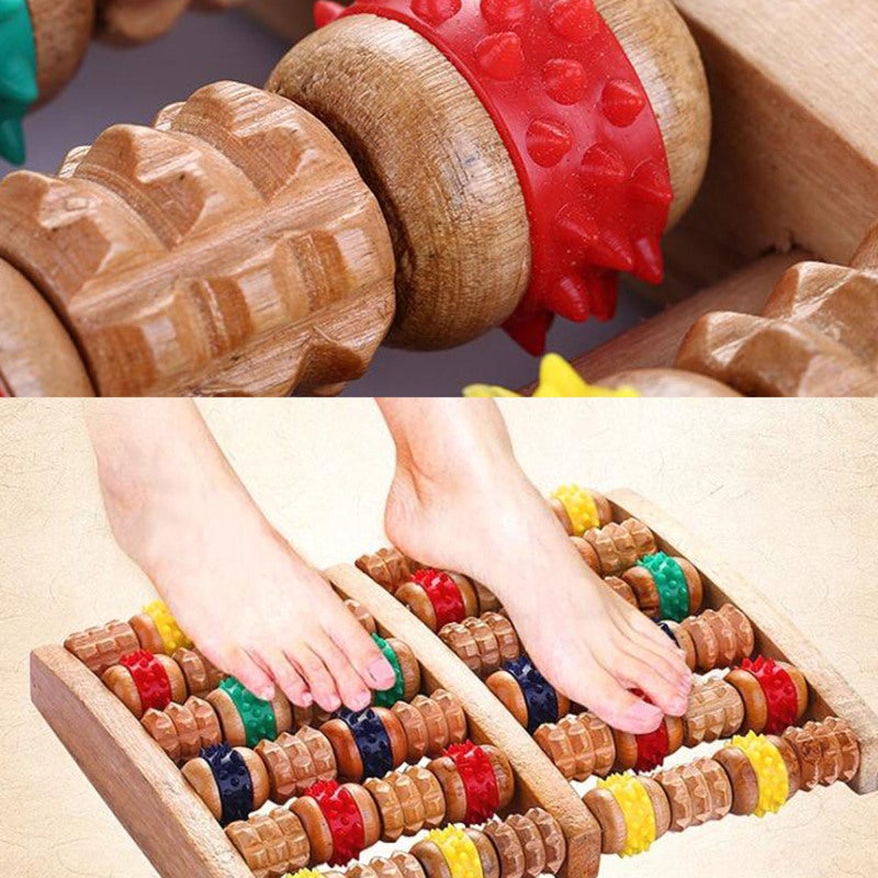 Foot Massager: 6 Rows High-Quality Wood, Deep Tissue Acupoint Massage - Unique Arc Design, Portable Massager for Home Office Travel, Users With Foot Pain Or Relaxation Needs - Image 4