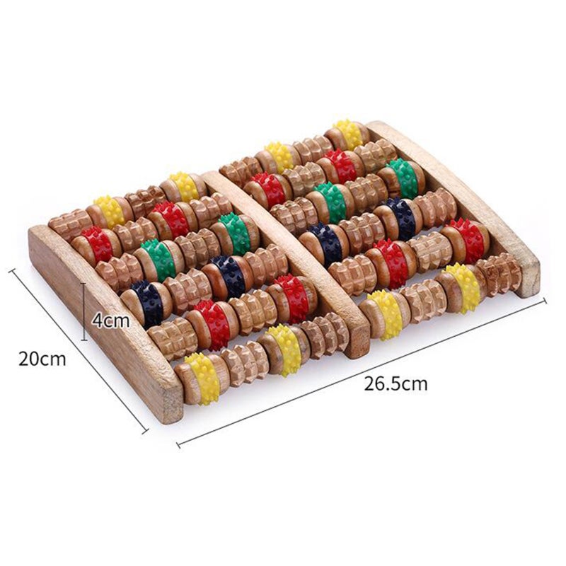 Foot Massager: 6 Rows High-Quality Wood, Deep Tissue Acupoint Massage - Unique Arc Design, Portable Massager for Home Office Travel, Users With Foot Pain Or Relaxation Needs - Image 2