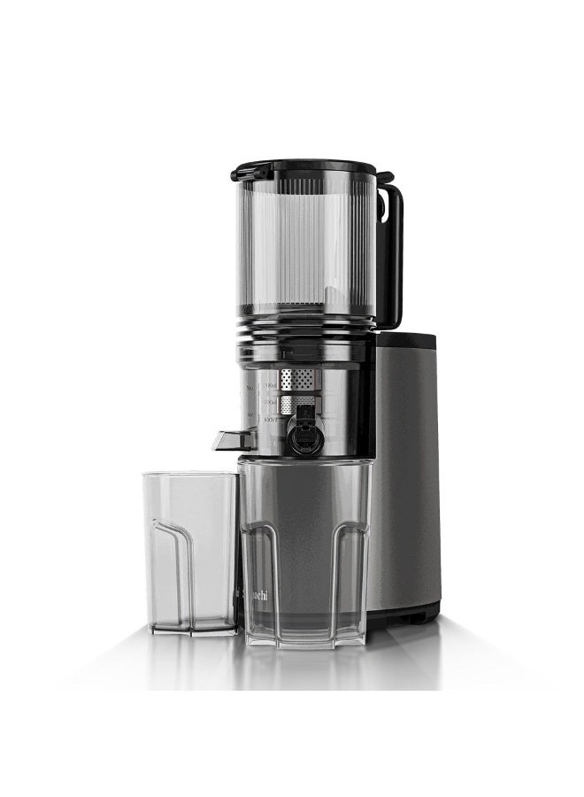 Saachi Slow Juicer NL-JU-4075-GY, Oversized Feed Chute, Slow Squeeze Technology, Full Copper Motor, BPA-Free, Juice & Pulp Separation, Low Noise, 1000ml Juice Container 250 W NL-JU-4075-GY Grey - Image 1