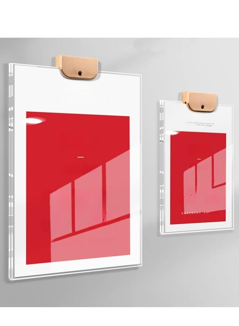 Eckek  Wall Mount Acrylic Sign Holder with 3M Tape, Photo Menu Flyer Display Frames for Mall, Office, Home, Restaurant - Image 4