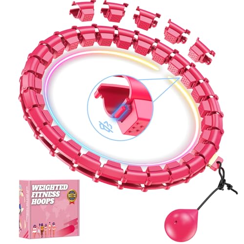 XVCAS Fit Hoop Weighted Hula Pilates Circles, 32 Detachable Parts & 65-Inch Plus-Size Fit, Weight Loss Fitness Gear, Quiet Home Workout Tool for Waist Training & Gifts for Adult Women - Image 1