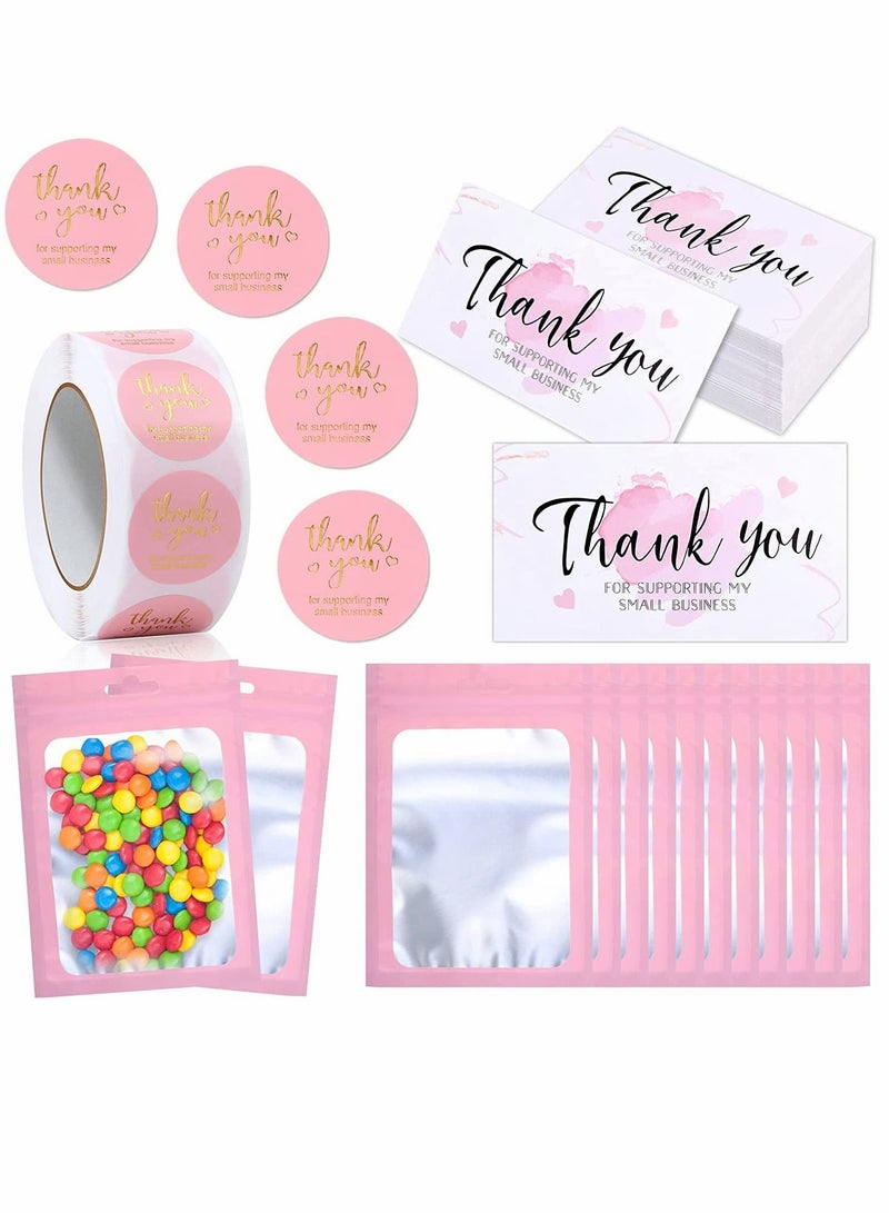 SYOSI Stickers Set, Thank You Stickers (1 Inch ), Thank You Cards, Thank You Label Stickers, Resealable Bag, for Grateful Greeting Business Cards, 650PCS - Image 1