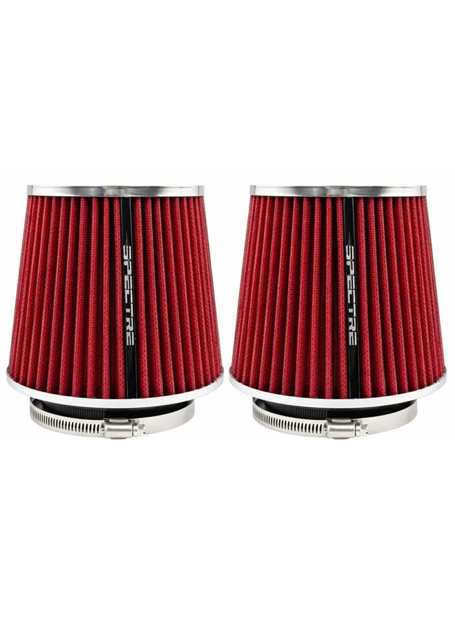 Universal Car High Flow Cone Air Filter 2PCS Clamp On Performance Intake Filter Washable Reusable Pre Oiled Cotton Gauze Engine Air Cleaner Kit for Car SUV Truck Cold Air Intake System Power Increase Durable Metal Mesh - Image 1