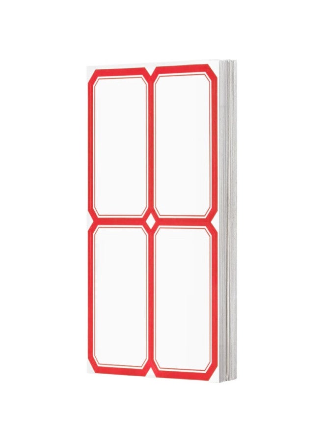 Dsb (Dishibi) 240 Pieces 99*56Mm Self-Adhesive Labels, 4 Pieces/Sheet, 60 Sheets/Pack, Easy-Tear Name Tags And Price Tags, 4633 Red - Image 2