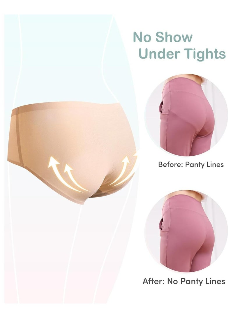 LOVE BELL Women's 6 Pack Seamless Panty - Invisible, Soft & Smooth Fit Underwear for Ladies. (UAE/KSA, Alpha, XXL, Regular, Regular, Classic Plain With Flower - 6 Pcs Pack) - Image 3
