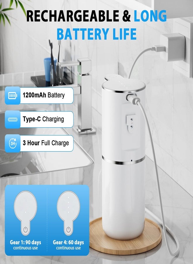 Fantictas Automatic Soap Dispenser,Touchless Automatic Foam Soap Dispenser 380ML, USB Charging 4 Adjustable Levels Wall Mount for Kitchen ＆ Bathroom, Shower Soap Dispenser, White - Image 3