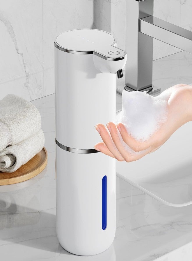 Fantictas Automatic Soap Dispenser,Touchless Automatic Foam Soap Dispenser 380ML, USB Charging 4 Adjustable Levels Wall Mount for Kitchen ＆ Bathroom, Shower Soap Dispenser, White - Image 1