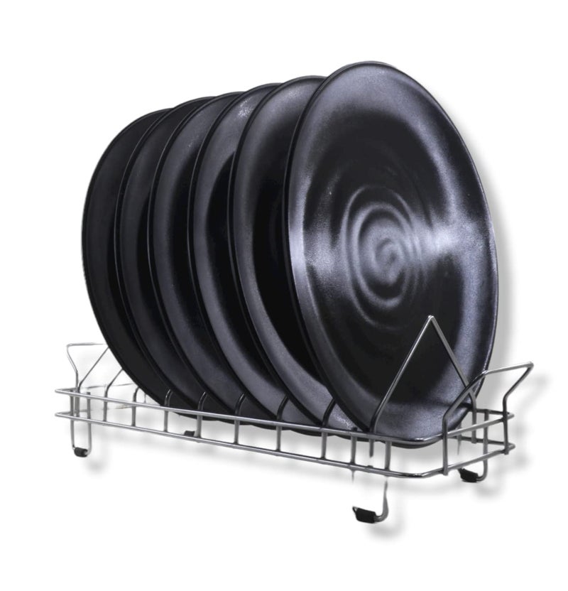 ECOSPIT CONTAINER Black Spiral Melamine Dinner Plates Set of 12 - Image 4
