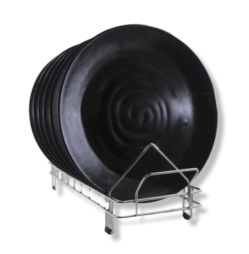 ECOSPIT CONTAINER Black Spiral Melamine Dinner Plates Set of 12 - Image 3
