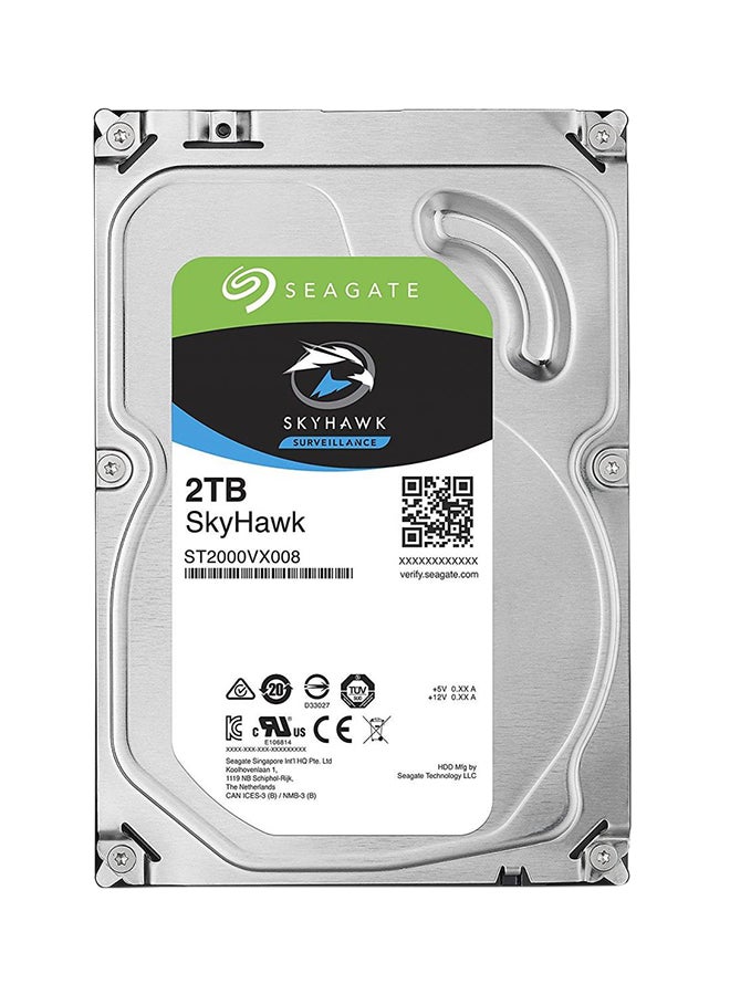 Seagate SkyHawk, Surveillance Internal Hard Drive HDD – 3.5 Inch SATA 6 Gb/s 64 MB Cache for DVR NVR Security Camera System, and Three-year Rescue Services (ST2000VX008) 2 TB - Image 1