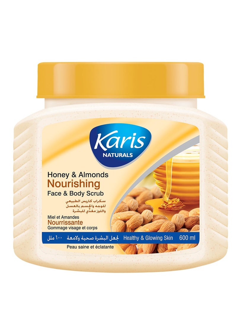 Karis Honey & Almonds Nourishing Face & Body Scrub 600Ml