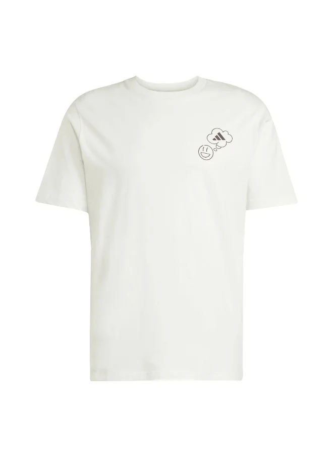 اديداس adidas lounge verbiage circle men graphic t-shirt