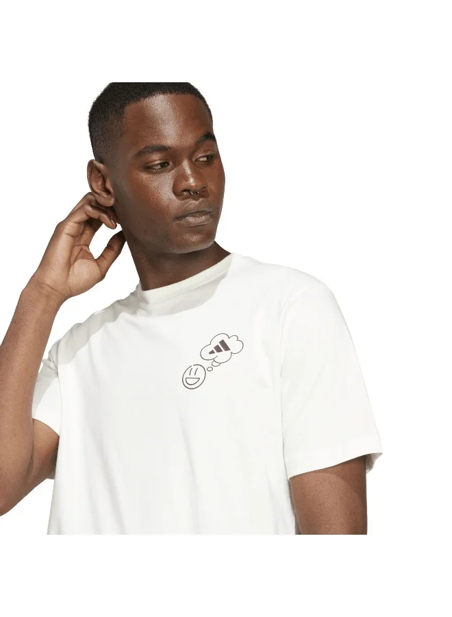 Adidas lounge verbiage circle men graphic t-shirt