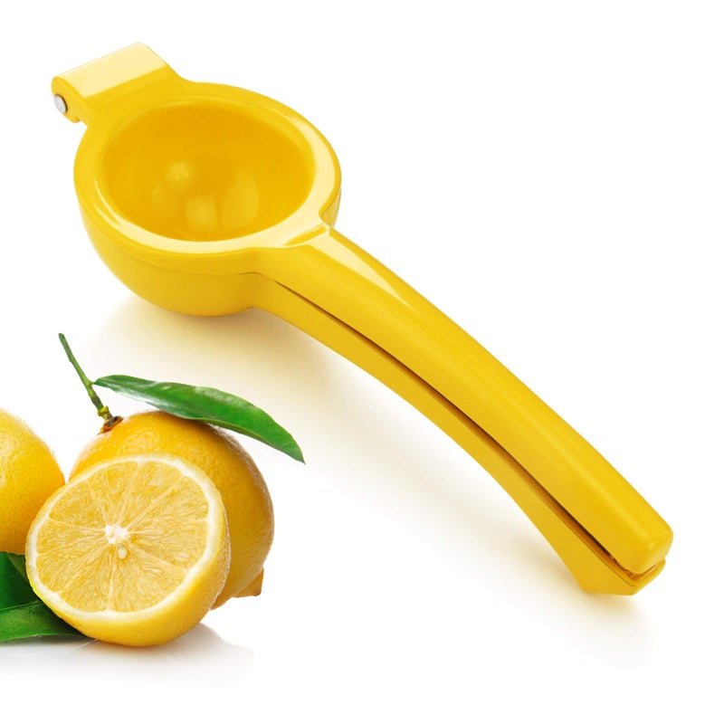 New Star Foodservice 42856 Enameled Aluminum Lemon Squeezer Yellow