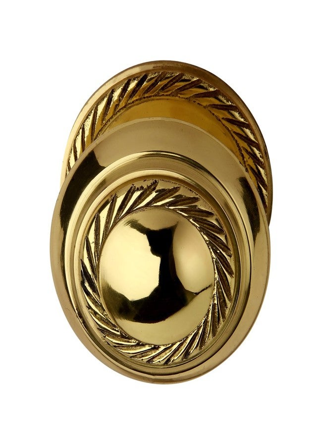 HOBKNOBS مقابض أبواب خزائن المطبخ/الأدراج من النحاس المصقول على الطراز الجورجي من هوبكنوبس (قطر 48 مم) - لون ذهبي بني - Image 2