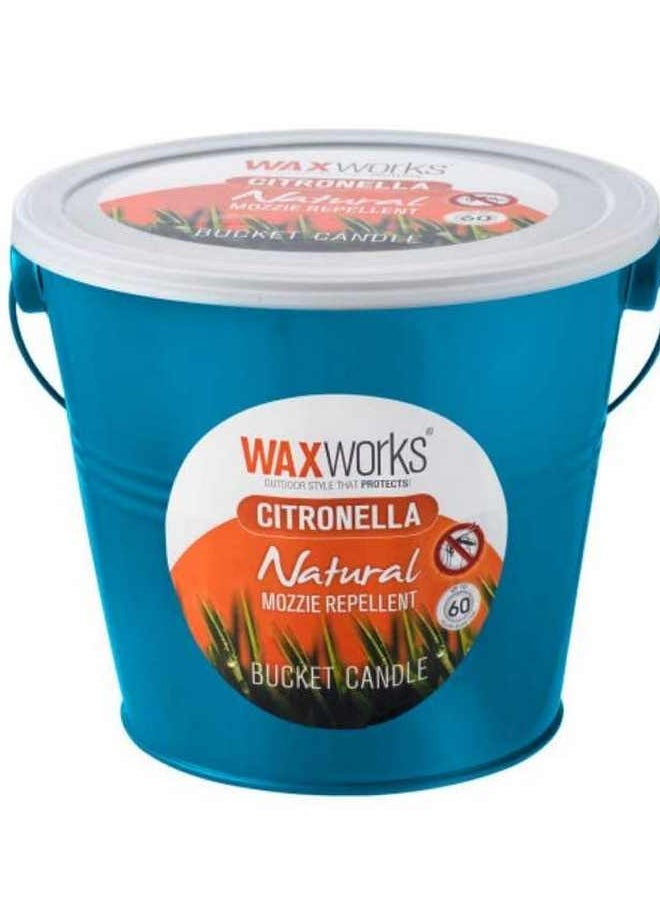 Waxworks Metal Bucket Citronella Candle 60 Hours 2 L  - Image 1
