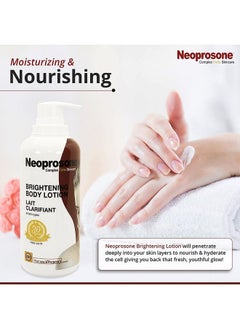 Neoprosone Neoprosone Brightening Body Lotion 400ml - For Dark Spots, Skin Brightening and Anti-Oxidant Properties, with Vitamin c and Alpha Arbutin Complex  - Image 4