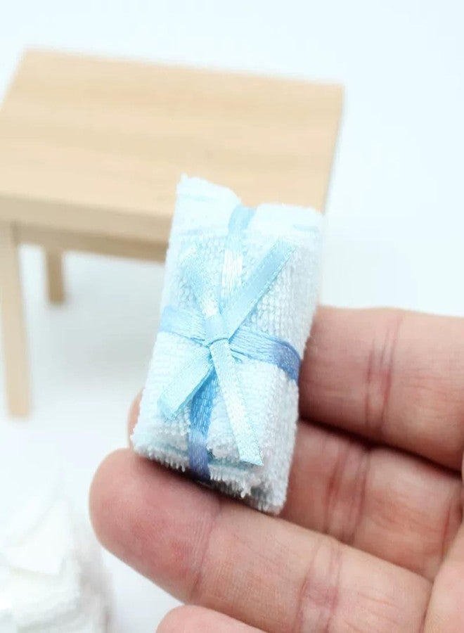 RillyRellow Dollhouse Miniature Towels, 1:12 Bathroom Bath Towel, Mini Face Towel, for Dollhouse Bathroom Furniture Decor (1PCS) (White) - Image 5