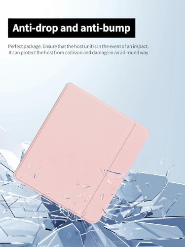 WUNIAK Case for Kobo Libra Colour/Kobo Libra 2 ebook 2024,WUNIAK Design for Libra Colour/ebook 2024,Hard PC and Premium PU Lightweight Slim,Pink - Image 2