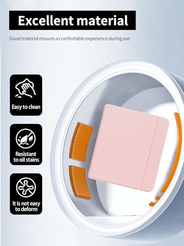 WUNIAK Case for Kobo Libra Colour/Kobo Libra 2 ebook 2024,WUNIAK Design for Libra Colour/ebook 2024,Hard PC and Premium PU Lightweight Slim,Pink - Image 3