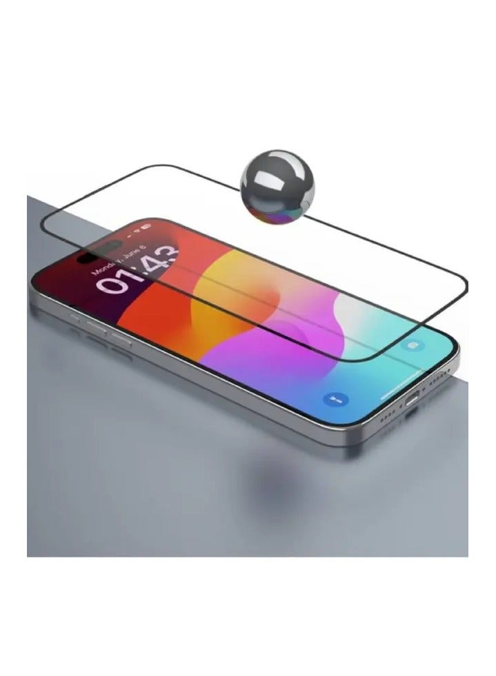 ديفيا شاشة زجاجية كاملة من سلسلة Star لهاتف iPhone 15 - أسود - Image 2