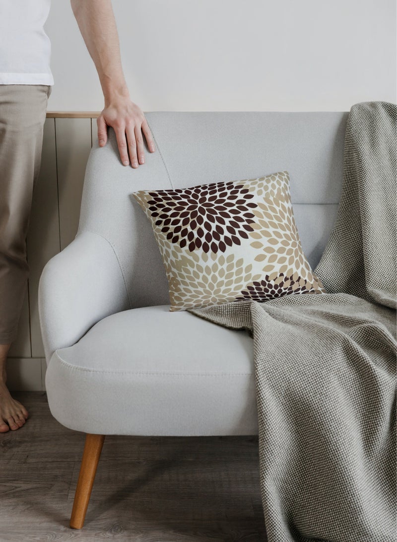 AL-HRAER Luxury Cotton Sofa Cushion Cover with A Durable Fabric With A Soft And Comfortable Texture With Floral Leaf Designs And Decent Colors On All Decors 45X45 cm - Image 3