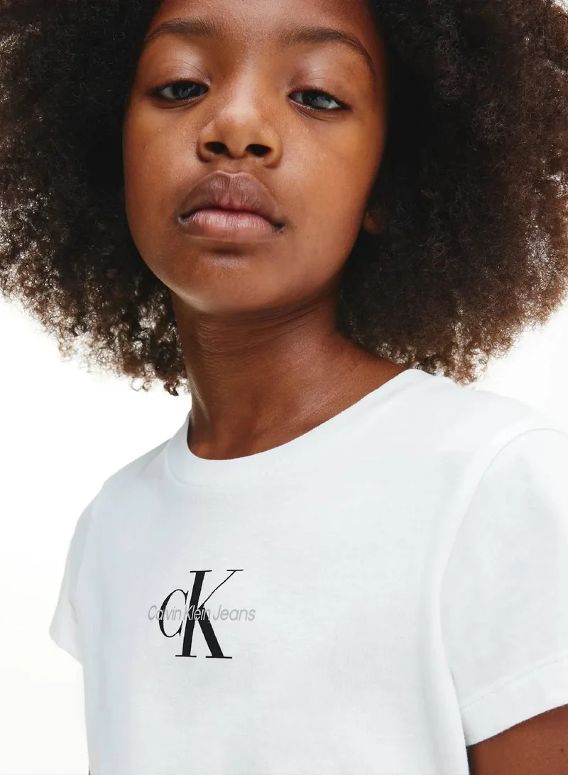 Calvin Klein Jeans Bright White Logo T-Shirt for Women | Best Price UAE