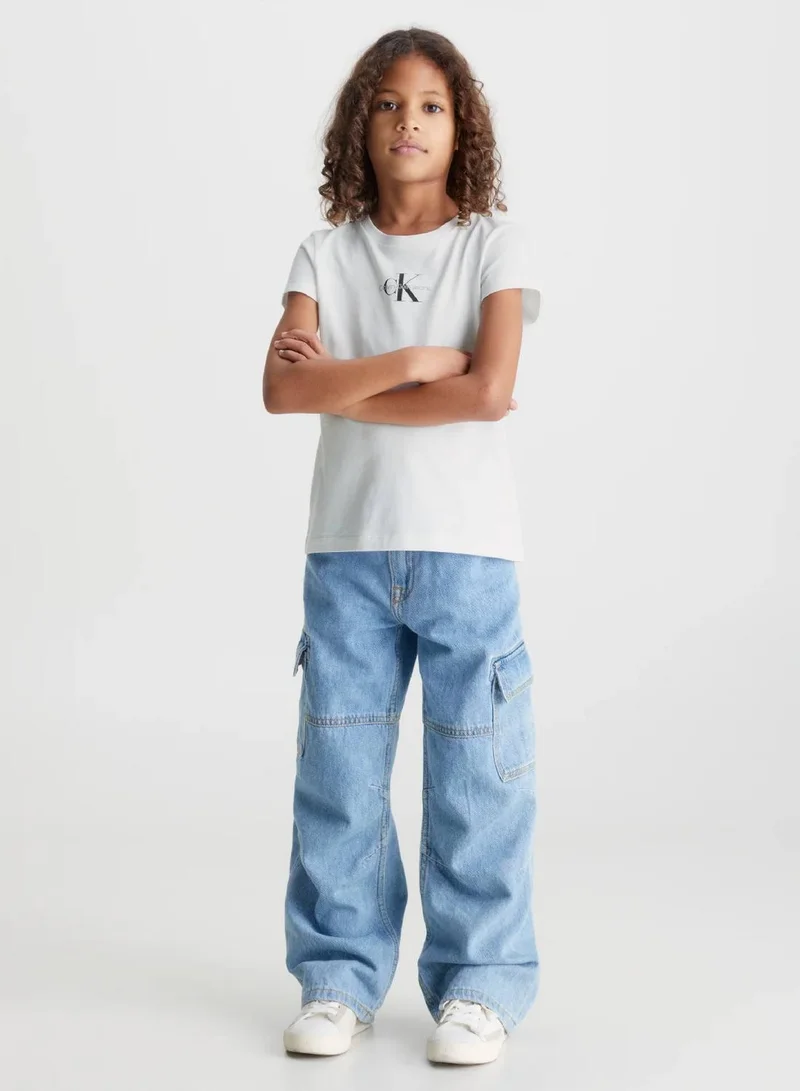 Calvin Klein Jeans Bright White Logo T-Shirt for Women | Best Price UAE