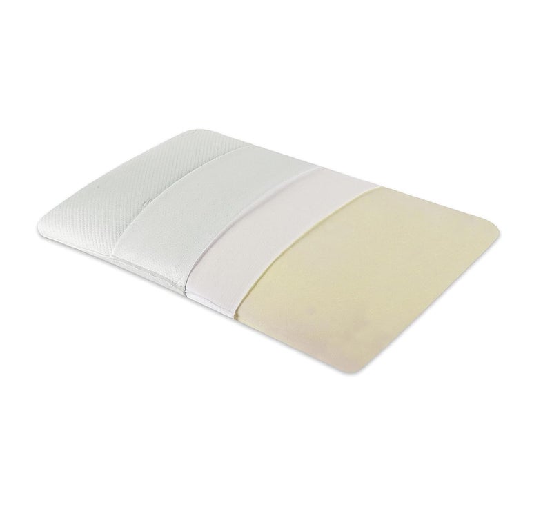 MASHUR FAB Orthopaedic Memory Foam Slim Size Bed Pillow for Back and Side Sleeper, with Premium Organic Cover (24 x 17 x 2 INCH) - Image 1