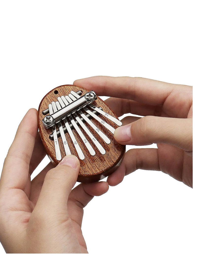 BYLA Kalimba Thumb Piano 8 Keys ， Portable Mini Size Finger Piano Marimba Musical Instruments Solid Wood Mibra Gift for Kids and Piano Beginners Professional  - Image 1