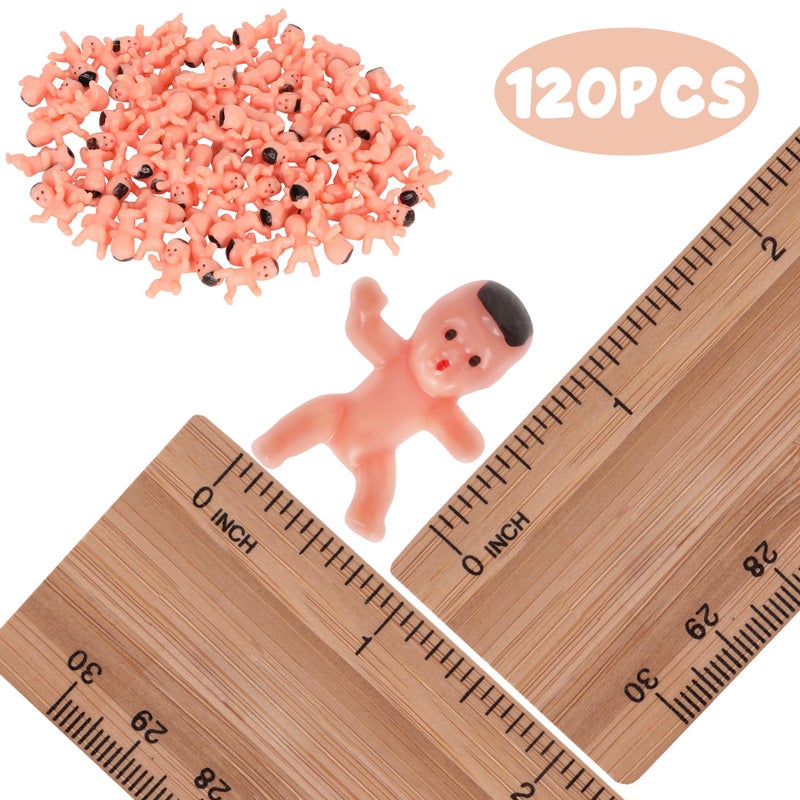 Blowata 120 PCS Plastic Babies for Games, 1 Inch Bulk Mini Babies Tiny Babies for King Cake Babies Ice Cube Game, Small Plastic Babies for My Water Broke Baby Shower Decorations - Image 2