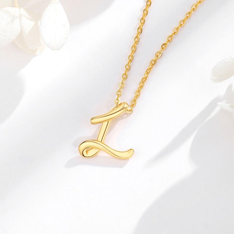 EUDORA 18K Gold Plated Sterling Silver L Initial Necklaces for Women, Gold Dainty Classic 26 Letter L Pendant Monogram Necklace Jewelry Birthday Mothers Day Gifts for Women Mom,18inch Chain - Image 2