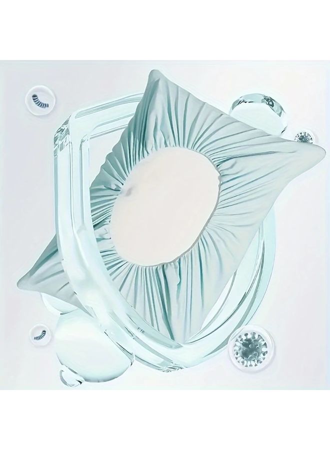 Blue 8 Pieces Disposable Travel Pillowcases 20x31 Inches Non Fabric Hotel Essentials - Image 1