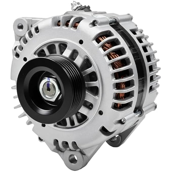Grezuton 13826N Alternator New Compatible with 3.0L Nissan Maxima 1995-2000, 3.5L Nissan Maxima 02-03, Murano 3.5L 03-07, for INFINITI 98-04 3.0L I30, 02-04 3.5L I35, 110Amp CW,13639 13826 24210 40044006 - Image 1