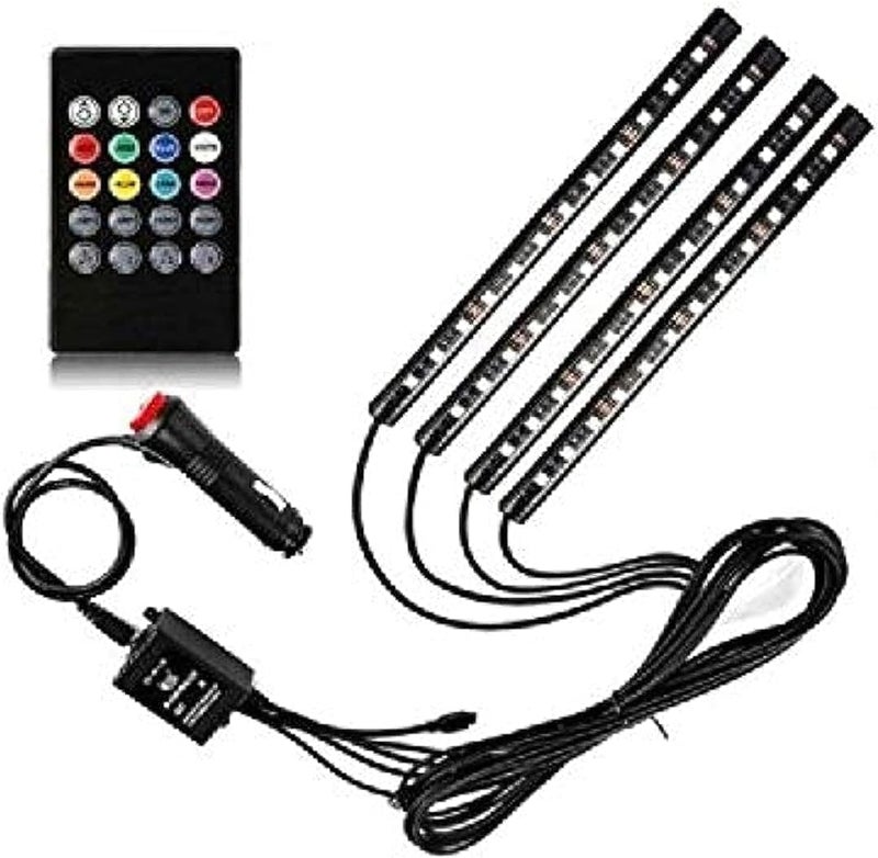 loky boy car pedals/salon led strip - music sensor - remote control - 8 colors - Image 4