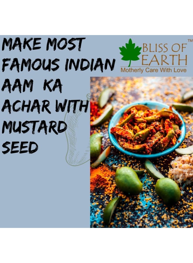 BLISS OF EARTH 600GM USDA Organic Black Mustard Seeds For Cooking Kali Sarson - Image 5