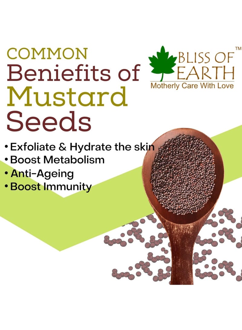 BLISS OF EARTH 600GM USDA Organic Black Mustard Seeds For Cooking Kali Sarson - Image 2