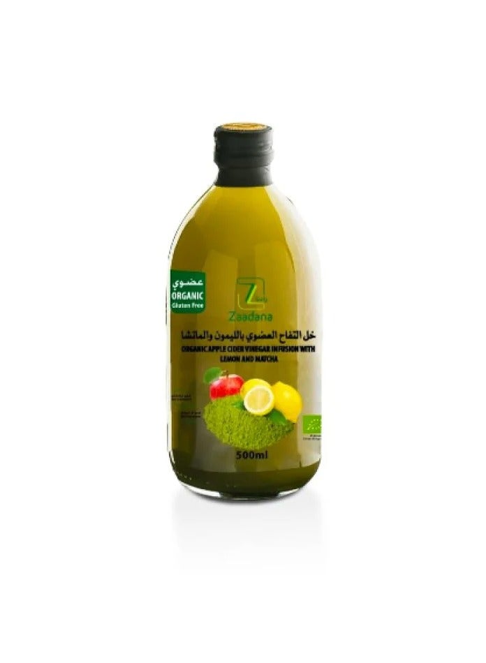 Zaadana Organic Apple Cider Vinegar with Lemon & Matcha - 500ml  - Image 1