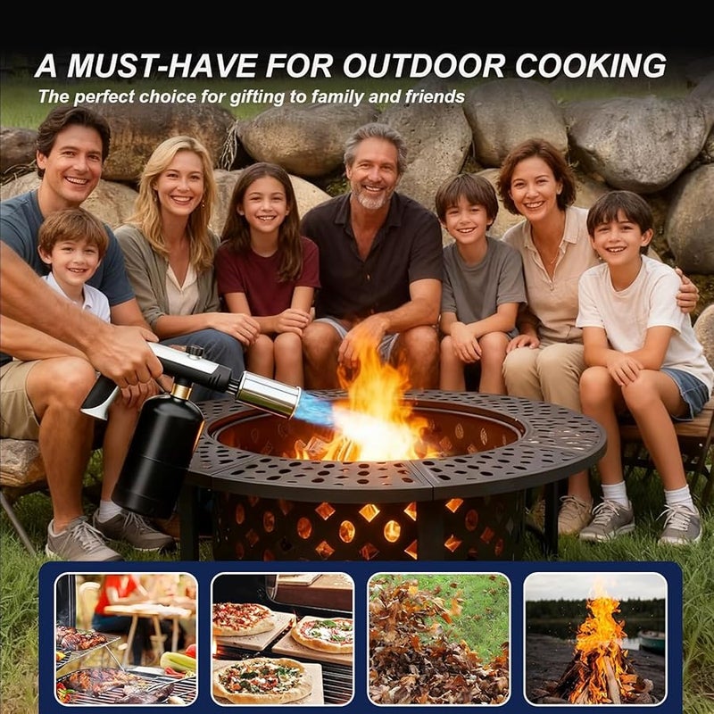 Propane Torch Gun Adjustable Flame Safety Lock High Heat For BBQ Grilling Cooking DIY 1 Pack - Image 5