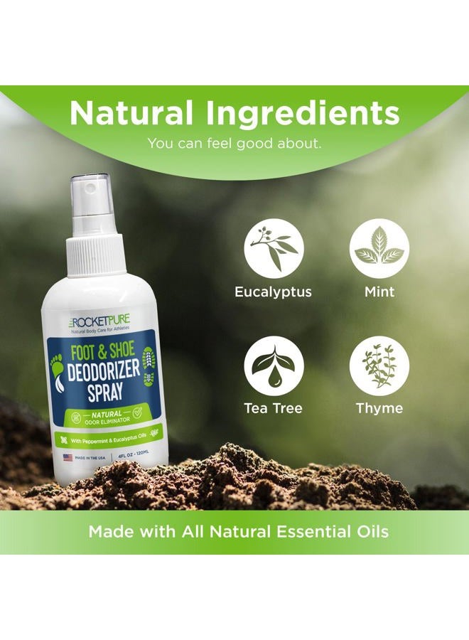 Rocket Pure (Mint Spray, Single) - Natural Mint Shoe Deodorizer, Foot Deodorant Spray. Fights Odour, Stink Caused by Bacteria. Spray Freshens . Messy Powders, Antiperspirants, Insoles, Sneaker Balls. Use on Fe... - Image 3