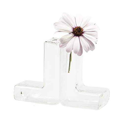 Chive - Set of 6 L Tube, Small Clear Glass Bud Vase for Short Flowers, Unique Flower Vase Sets for Home Decor, Weddings, Floral Arranging, Event, Place Settings - Image 4
